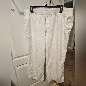 Old Navy White Linen Pants